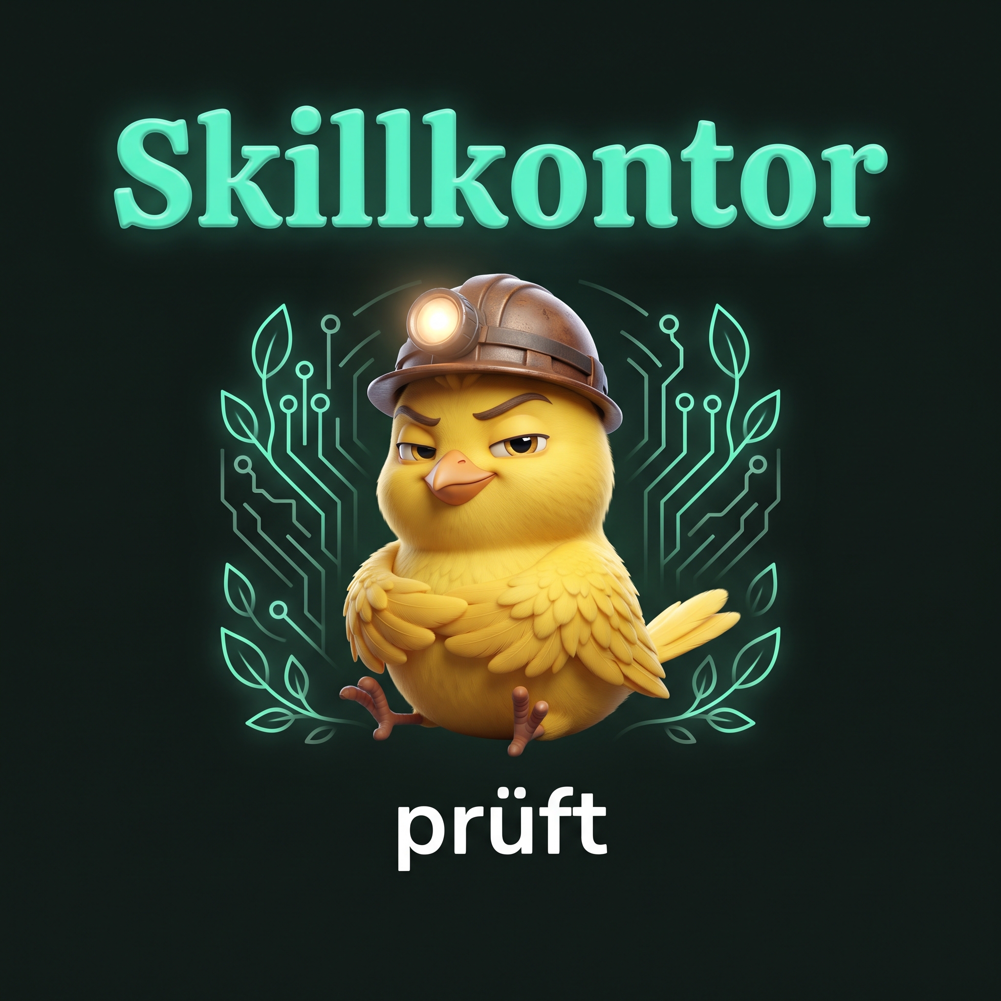 Titelbild des Skillkontor-Podcasts: Piet mit Grubenhelm