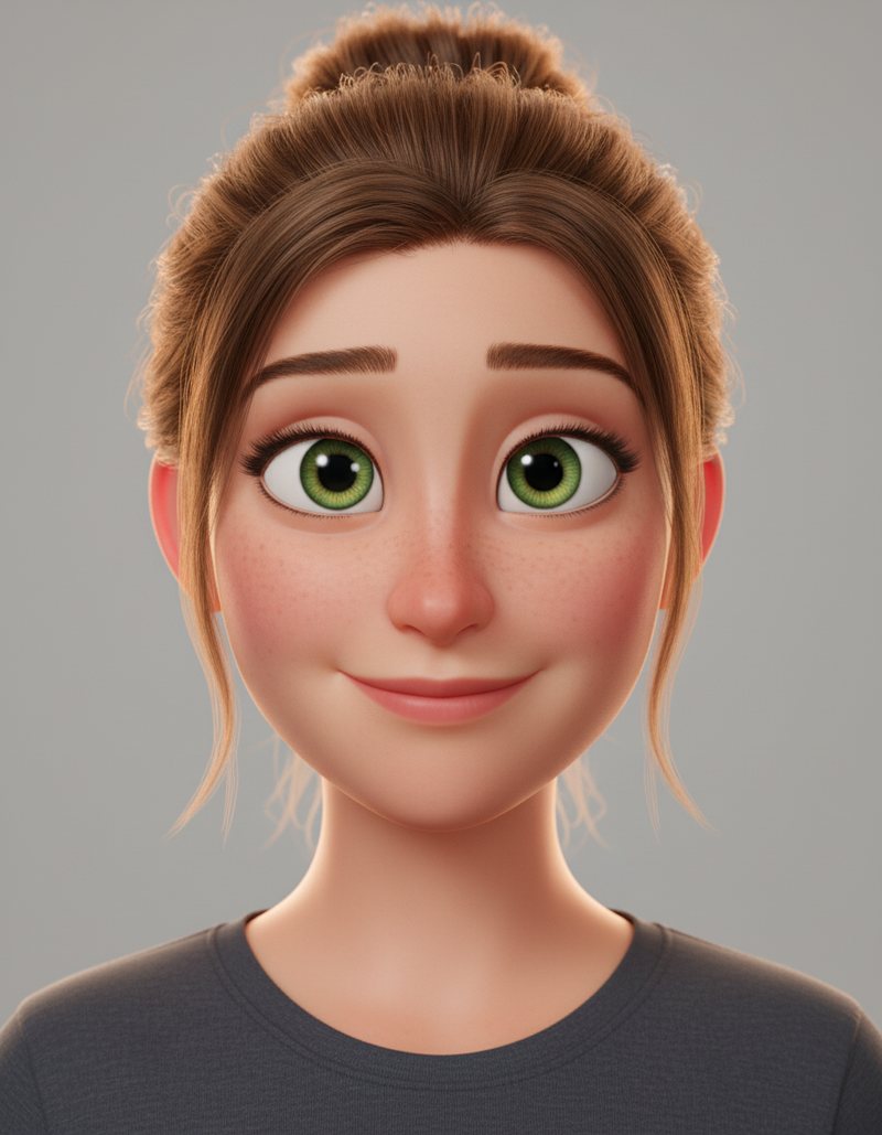 KI-Bild: Ich als Figur im 3D-Animationsfilm
